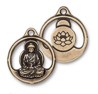 TierraCast Buddha Pendant ~ Brass Oxide