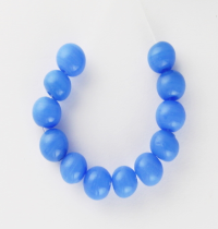 50 x Round Glass Beads ~ 8mm ~ Cornflower Blue