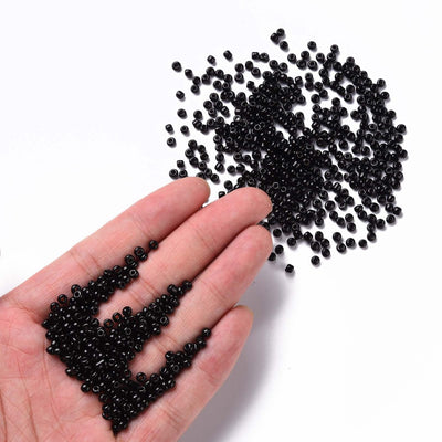 3mm Seed Beads ~ 20g ~ Black