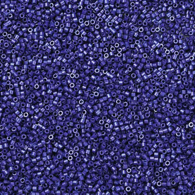 2x1.5mm Cylinder Seed Beads ~ Opaque Lustred Blue ~ 5g