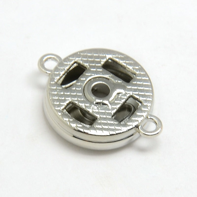 Snap Button Connector ~ Silver Tone ~ Fits 18mm-20mm Snap Buttons
