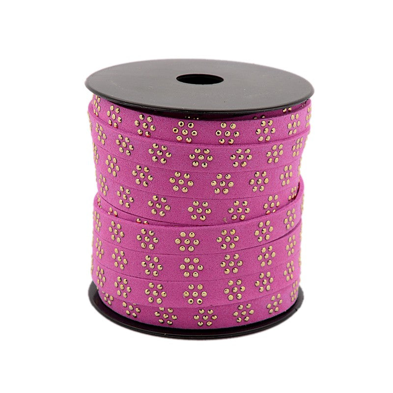 1 Metre of Plum Blossom Suede Cord  ~ Deep Pink