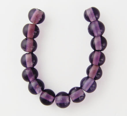 150 x Round Glass Beads ~ 4mm ~ Transparent Purple