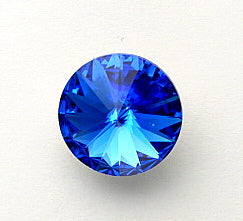 Swarovski Crystal Round Rivoli Stone ~ 14mm ~ Sapphire