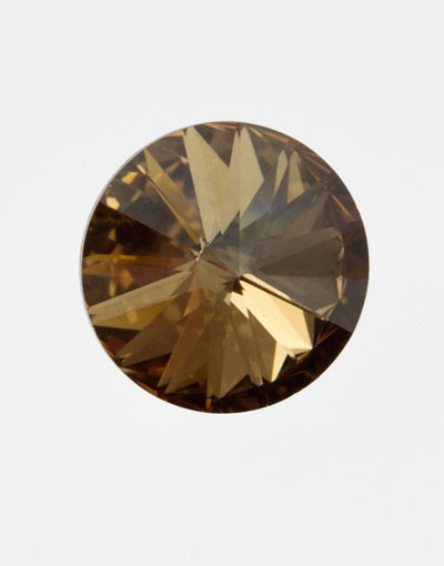 Swarovski Crystal Round Rivoli Stone ~ 11mm ~ Crystal Golden Shadow
