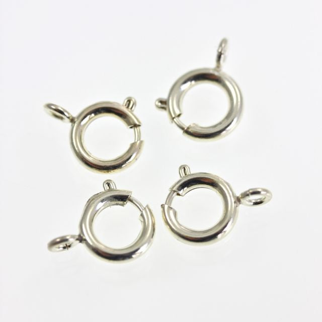 Silver Plate Bolt Ring ~ Bag of 4 ~ 7mm (Made in the UK)