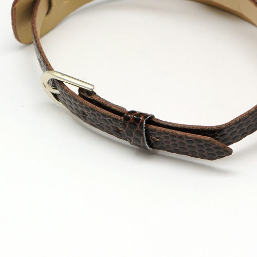Imitation Leather Snap Bracelet ~ Coconut Brown ~ Fits 18-20mm Snap Buttons