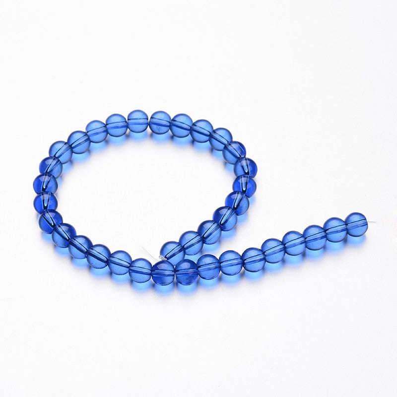 1 Strand of 4mm Glass Beads ~ Blue ~ approx. 80 beads/strand ~ Buy One Get One FREE