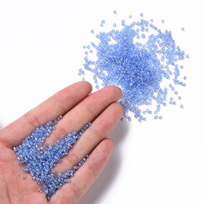 2mm Seed Beads ~ 20g ~ Lustred Cornflower Blue