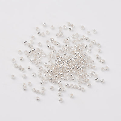 Silver Plate Crimp Beads ~ 2mm ~ 5 grams