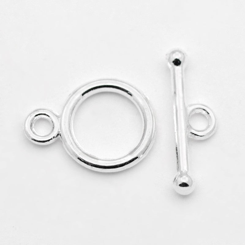 2 x Silver Plated Toggle Clasps ~ 10mm ~ Lead and Nickel Free