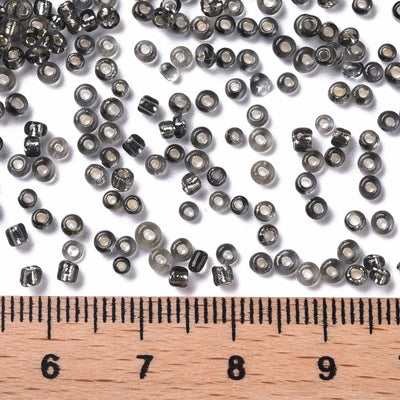 2mm Seed Beads ~ 20g ~ Silver Lined Black Diamond