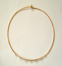 Gold Plate Choker with Seven Loops