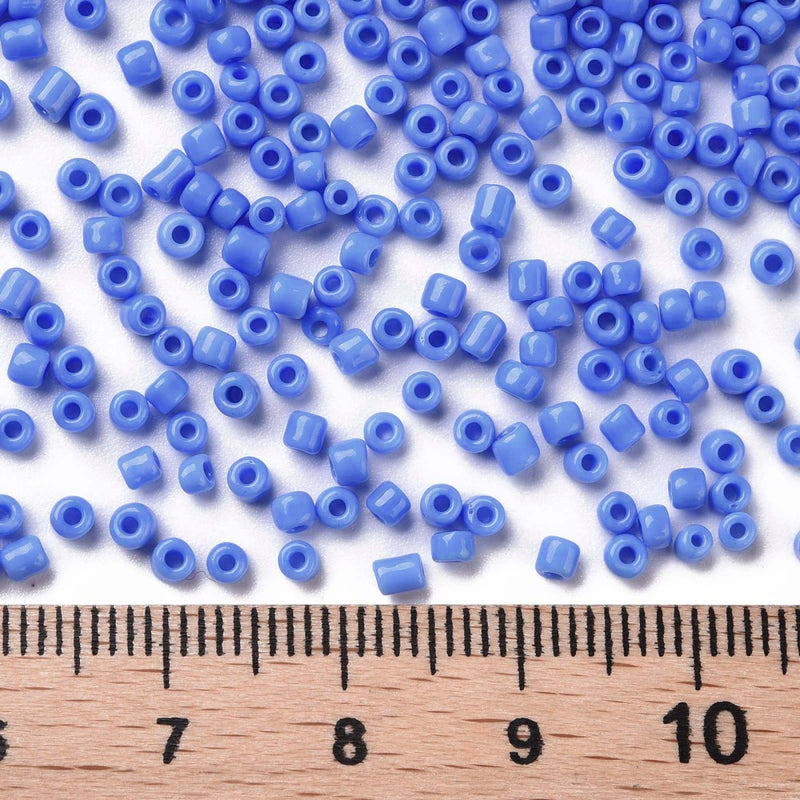 2mm Seed Beads ~ 20g ~ Opaque Cornflower Blue