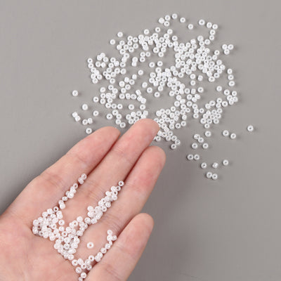 2mm Seed Beads ~ 20g ~ Ceylon White