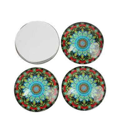 4 x  Glass Cabochons ~ 20mm ~ Colourful