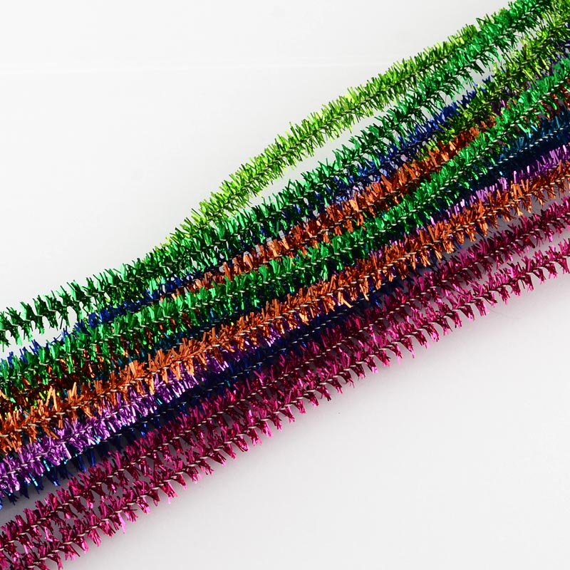 5 x Tinsel Craft Wire Pipe Cleaners ~ 30cm ~ Assorted Colours