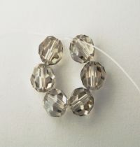 1 Swarovski Crystal Faceted Round Bead ~ 8mm ~ Crystal Silver Shade
