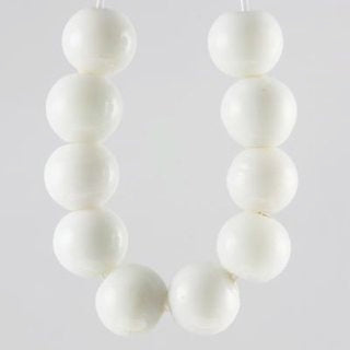 150 x Round Glass Beads ~ 4mm ~ White