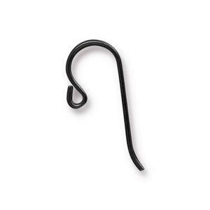 TierraCast Small Loop Ear Wires ~ Pair ~ Black