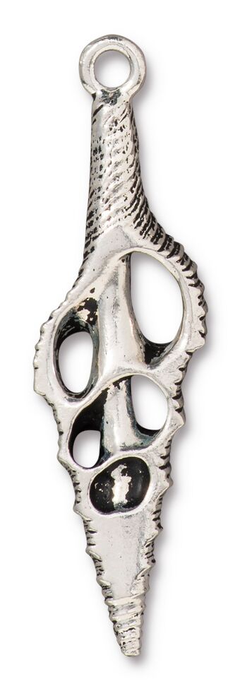 TierraCast Cut Spindle Pendant ~ Antique Silver