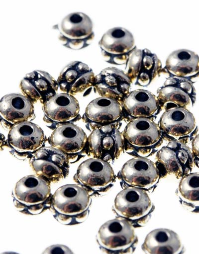 10 x TierraCast Seed Beads ~  8-0 ~ Antique Silver