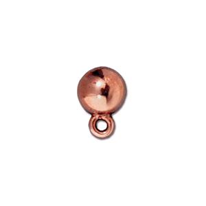 TierraCast Dome Post Earrings ~ 8mm ~ Pair ~ Antique Copper