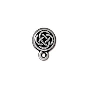 TierraCast Small Celtic Circle Post Earrings ~ Pair ~ Antique Silver