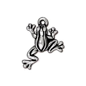 TierraCast Leap Frog Charm ~ Antique Silver