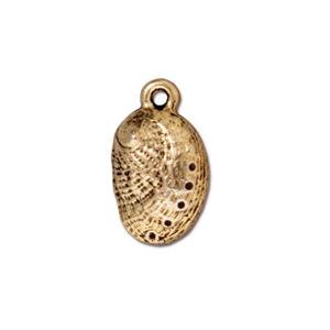 TierraCast Abalone Shell Charm ~ Antique Gold
