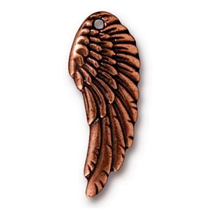 TierraCast Wing Charm ~ Antique Copper