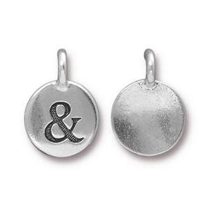 TierraCast Ampersand Charm ~ Antique Silver