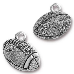 TierraCast Football Charm ~ Antique Silver