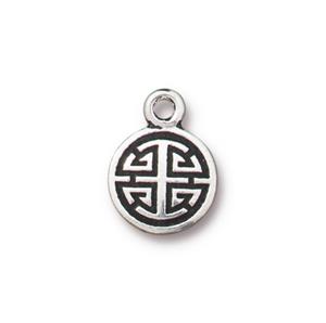 TierraCast Chinese Lu Charm ~ Antique Silver