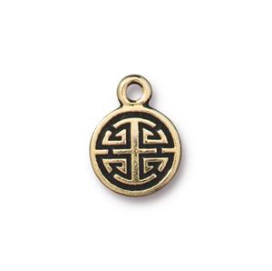TierraCast Chinese Lu Charm ~ Antique Gold