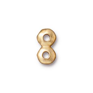 TierraCast 7mm Nugget 2 Hole Bar Link ~ Bright Gold