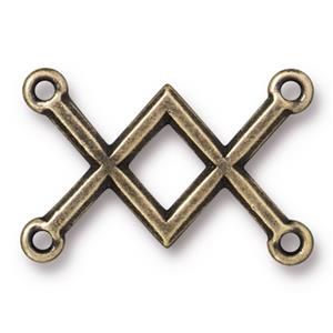 TierraCast Criss Cross Link ~ Brass Oxide