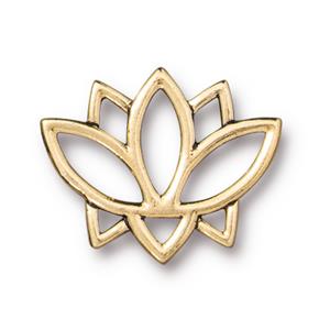 TierraCast Open Lotus Link ~ Antique Gold