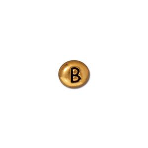 TierraCast Letter B Bead ~ Antique Gold