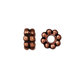 TierraCast 10mm Beaded Bead ~ Antique Copper