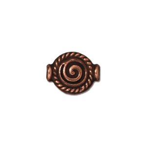 TierraCast Fancy Spiral Bead ~ Antique Copper