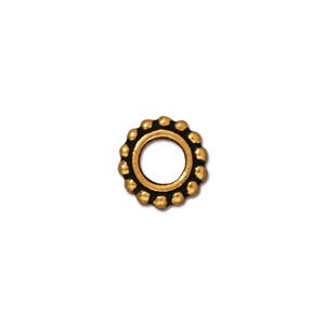 TierraCast Round Bead Frame (4mm Bead) ~ Antique Gold