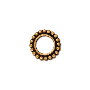 TierraCast Circle Bead Frame ~ 12mm (6mm Bead) ~ Antique Gold