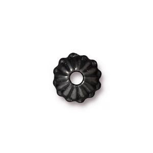 TierraCast 10mm Joy Large Hole Bead ~ Black