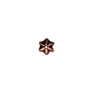 TierraCast 10 x Talavera Star 5mm Bead Caps ~ Antique Copper