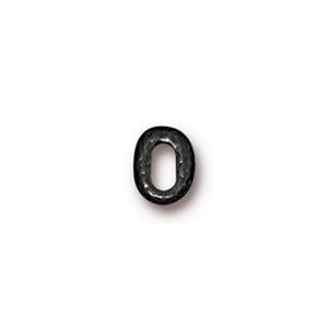 TierraCast Distressed Oval Bead ~ Black