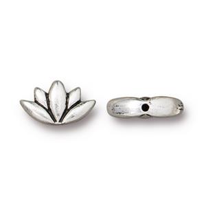 TierraCast Lotus Bead ~ Antique Silver