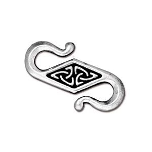 TierraCast Celtic S Hook Clasp ~ Antique Silver