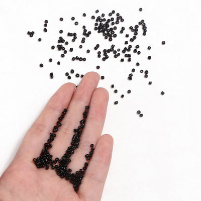 2mm Seed Beads ~ 20g ~ Black