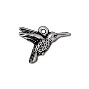 TierraCast Hummingbird Drop ~ Antique Silver